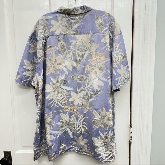 Columbia short sleeve button down Hawaiian floral fishing shirt men's xxl 2xl - Picture 3 of 5